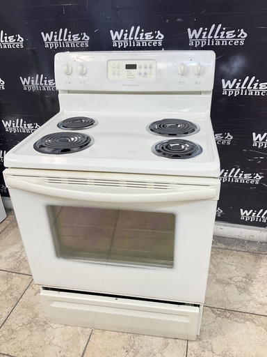[103458] Frigidaire Used Electric Stove 220volts (40/50 AMP) 30inches {no cord} (Bisque) 