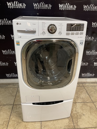 [103480] Lg Used Washer Front-load & Separate Washer Pedestal 27inches (White) 
