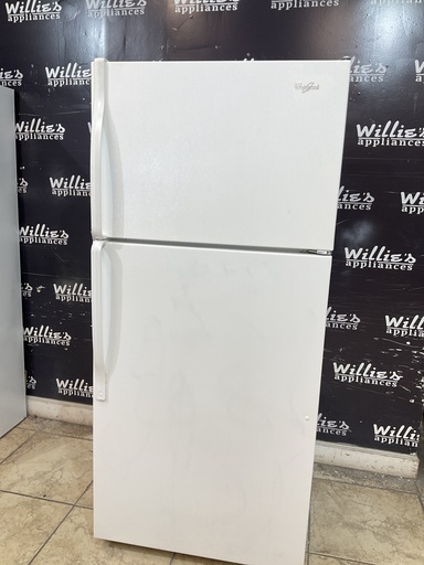 [103494] Whirlpool Used Refrigerator Top and Bottom 28x63 (White) 