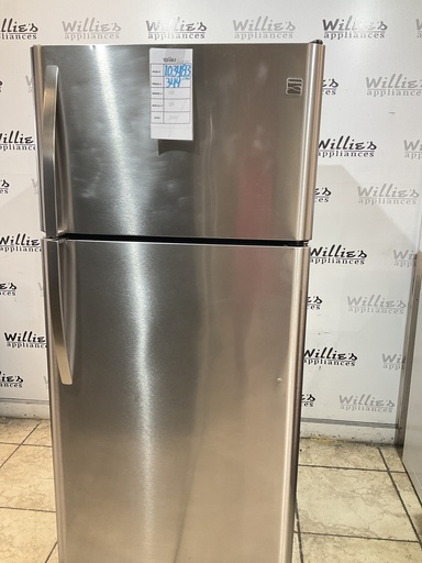 [103483] Kenmore Used Refrigerator Top and Bottom 30x66 (Stainless Steel) 