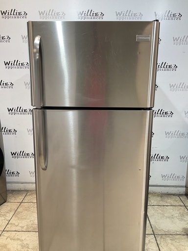 [103469] Frigidaire Used Refrigerator Top and Bottom 30x66 (Stainless Steel) 