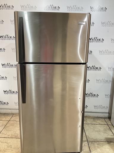[103488] Frigidaire Used Refrigerator Top and Bottom 30x66 (Stainless Steel) 