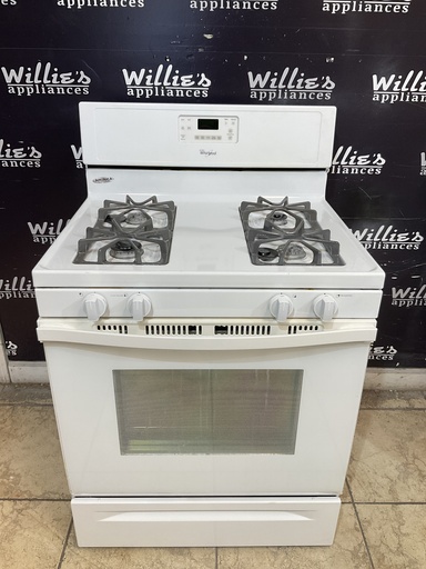 [103525] Whirlpool Used Natural Gas Stove 30inches (White) 