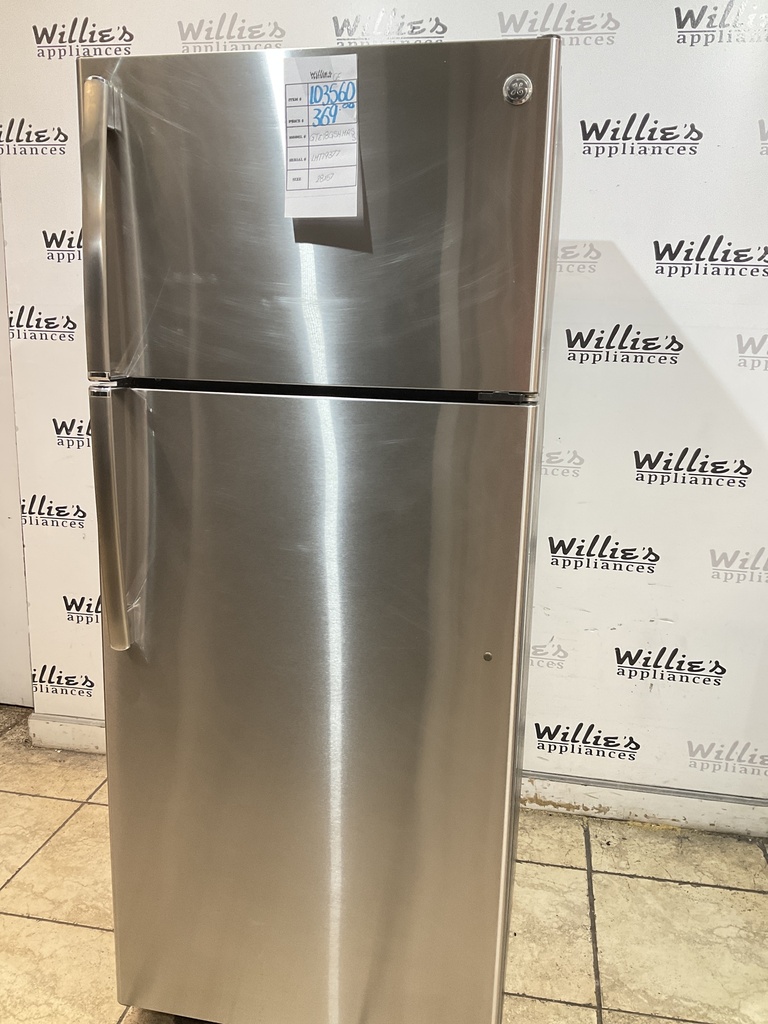 Ge Used Refrigerator Top and Bottom 28x67 (Stainless Steel) 