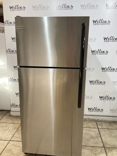 [103555] Frigidaire Used Refrigerator Top and Bottom 28 1/2” x 65” (Stainless Steel) 