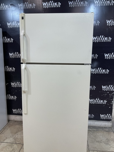 [103558] Hotpoint Used Refrigerator Top and Bottom 28x64 1/2” (Bisque) 