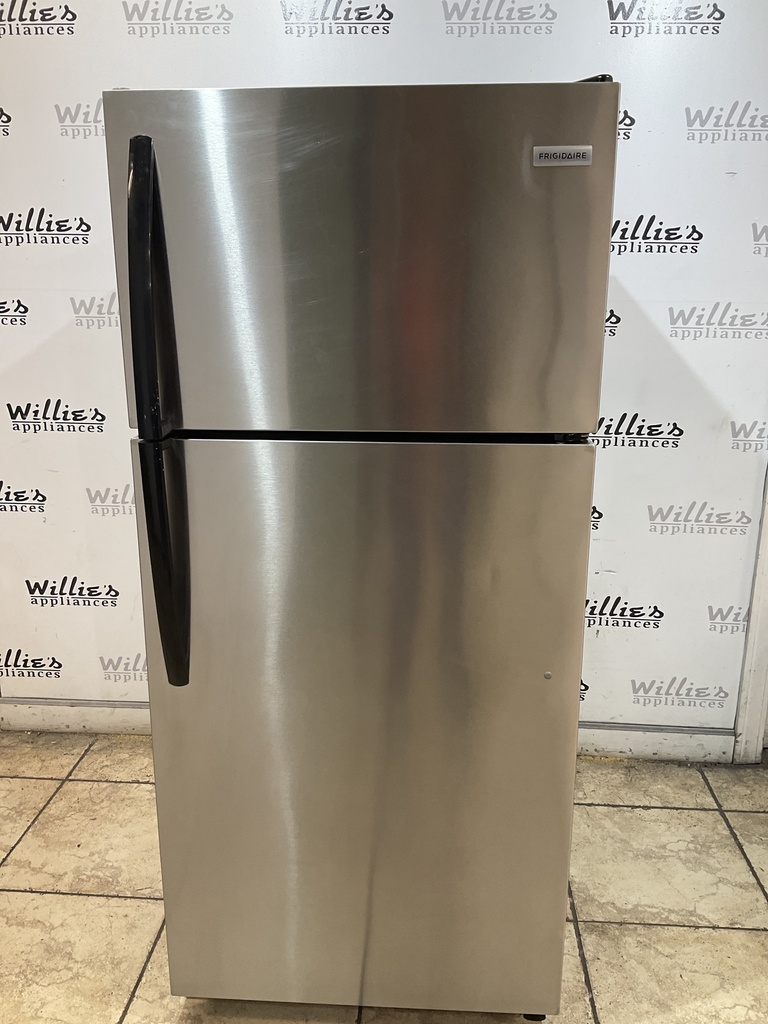 Frigidaire Used Refrigerator Top and Bottom 28 1/2” x 65” (Stainless Steel) 