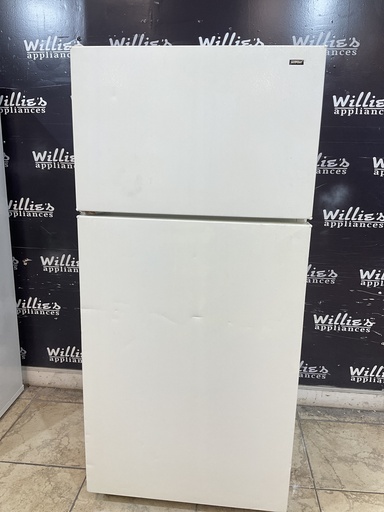 [103628] Hotpoint Used Refrigerator Top and Bottom 28x61 1/2” (Bisque) 