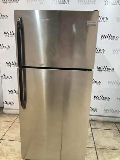 [103667] Frigidaire Used Refrigerator Top and Bottom 28 1/2” x 65” (Stainless Steel) 