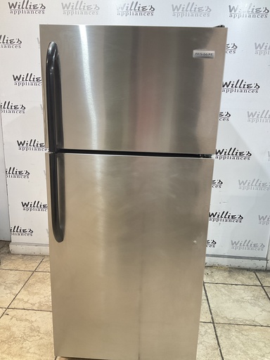 [103666] Frigidaire Used Refrigerator Top and Bottom 281/2” x 65” (Stainless Steel) 