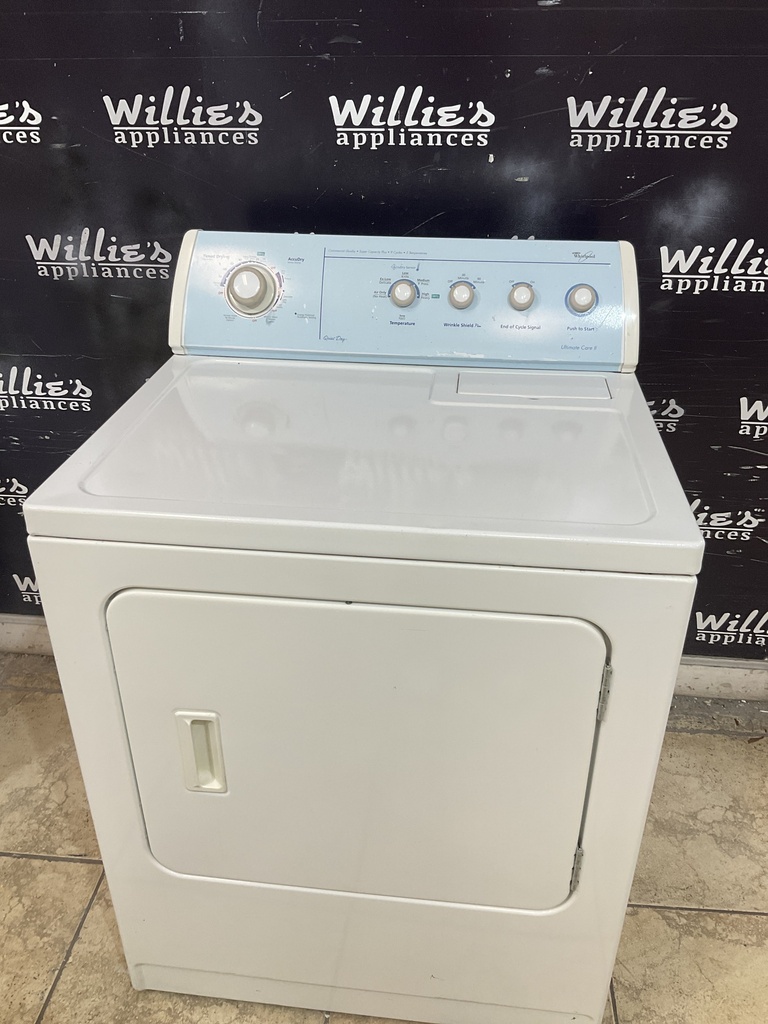 Whirlpool Used Electric Dryer 220volts (30 AMP) 29inches {3 prong} (White) 