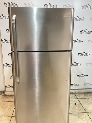 [103723] Frigidaire Used Refrigerator Top and Bottom 30x66 1/2” (Stainless Steel) 