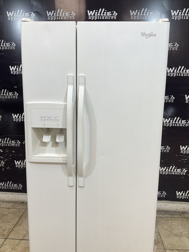 [103737] Whirlpool Used Refrigerator Side by Side 33x66 1/2” (White) 