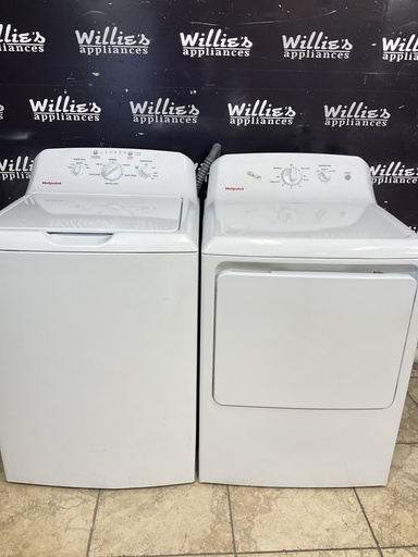 [103791] Hotpoint Used Natural Gas Set Washer/Dryer 27inches 