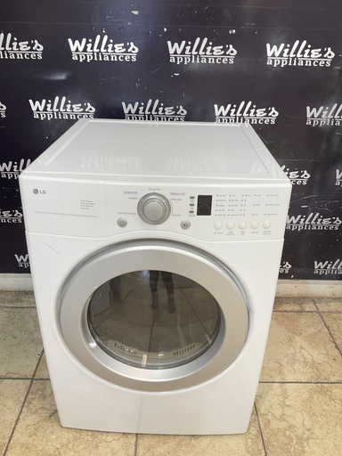 [103805] Lg Used Electric Gas Dryer 220volts (30 AMP)  27inches {3 prong} (White) 