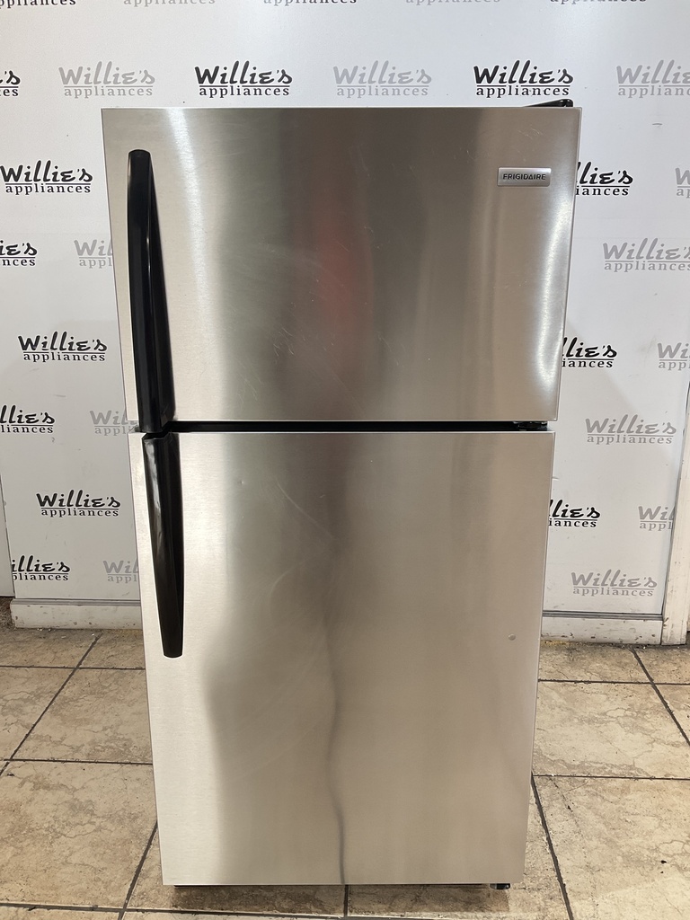 Frigidaire Used Refrigerator Top and Bottom 28x60 (Stainless Steel) 