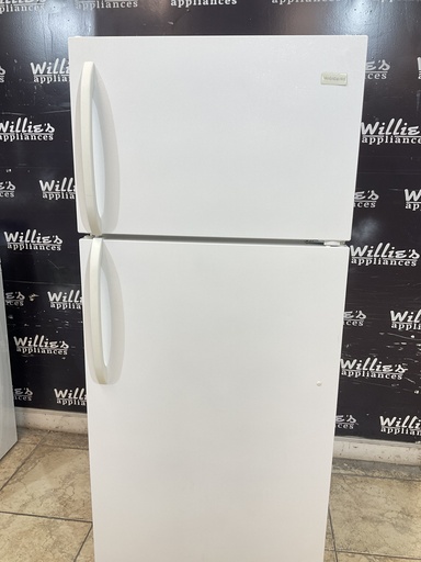 [103888] Frigidaire Used Refrigerator Top and Bottom 28x64 1/2” (White) 