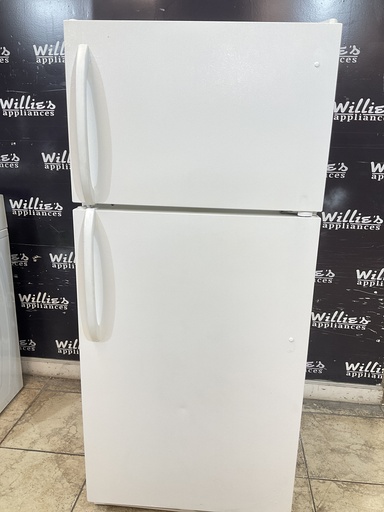 [103889] Frigidaire Used Refrigerator Top and Bottom 28x64 1/2” (White) 