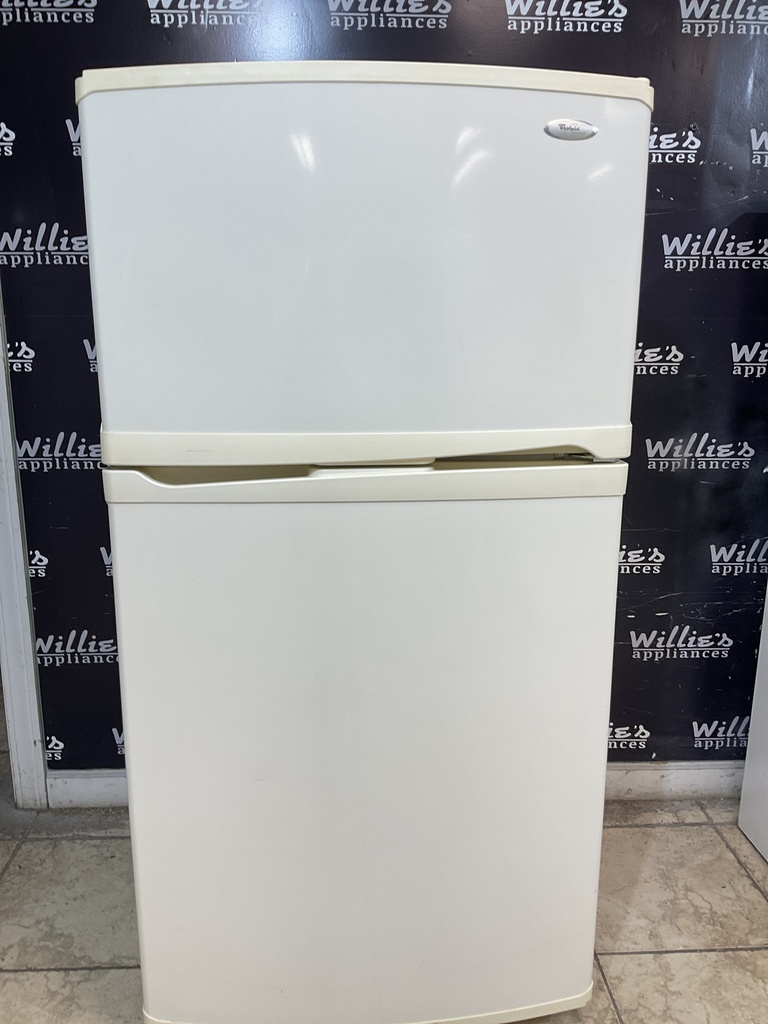 Whirlpool Used Refrigerator Top and Bottom 33 1/2” x 66” (Bisque) 