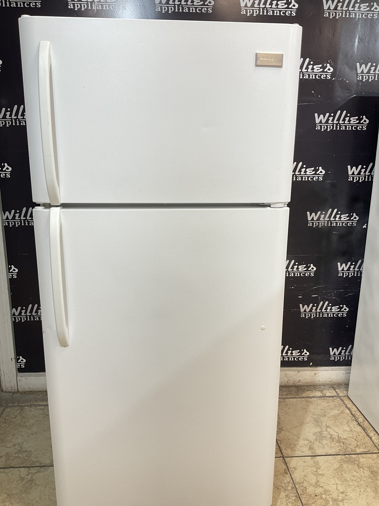Frigidaire Used Refrigerator Top and Bottom 30x65 1/2” (White) 