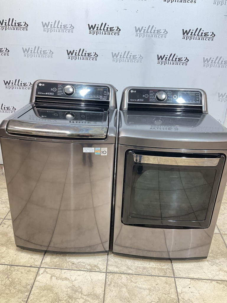 Lg Used Electric Set Washer/Dryer 220volts (30 AMP) 27inches {3 prong} (Grey) 