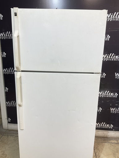[103927] Hotpoint Used Refrigerator Top and Bottom 28x64 1/2” (White) 