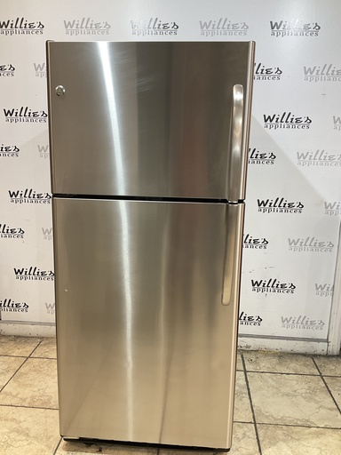 [103912] Ge Used Refrigerator Top and Bottom 30x66 1/2” (Stainless Steel) 