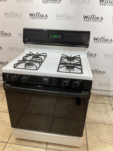 [103949] Ge Used Natural Gas Stove 30inches (White/Black) 