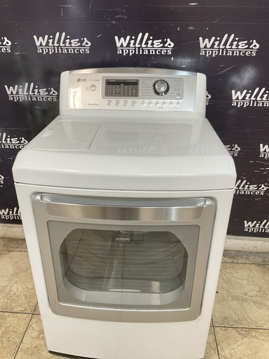 [103994] Lg Used Electric Dryer 220volts (30 AMP) 27inches {no cord} (White) 