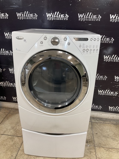 [103998] Whirlpool Used Electric Dryer 220volts (30 AMP) 27inches {3 prong} (White) 