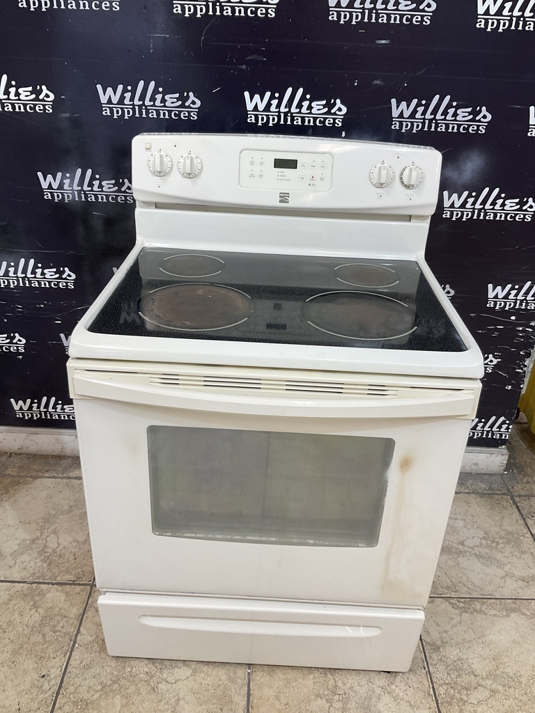 Kenmore Used Electric Stove 220volts (40/50 AMP) 30inches {no cord} (Bisque) 
