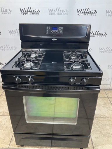 [104006] Whirlpool Used Natural Gas Stove 30inches (Black) 