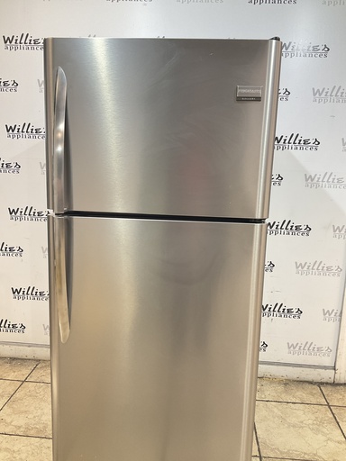 [103991] Frigidaire Used Refrigerator Top and Bottom 30x69 (Stainless Steel) 
