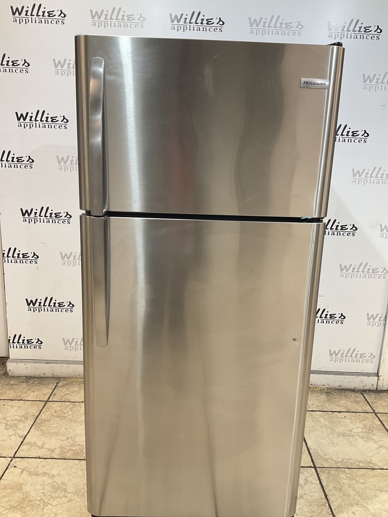 Frigidaire Used Refrigerator Top and Bottom 30x66 (Stainless Steel)