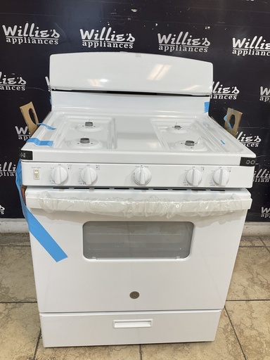 [104020] Ge Open Box Natural Gas Stove 30inches (White) 