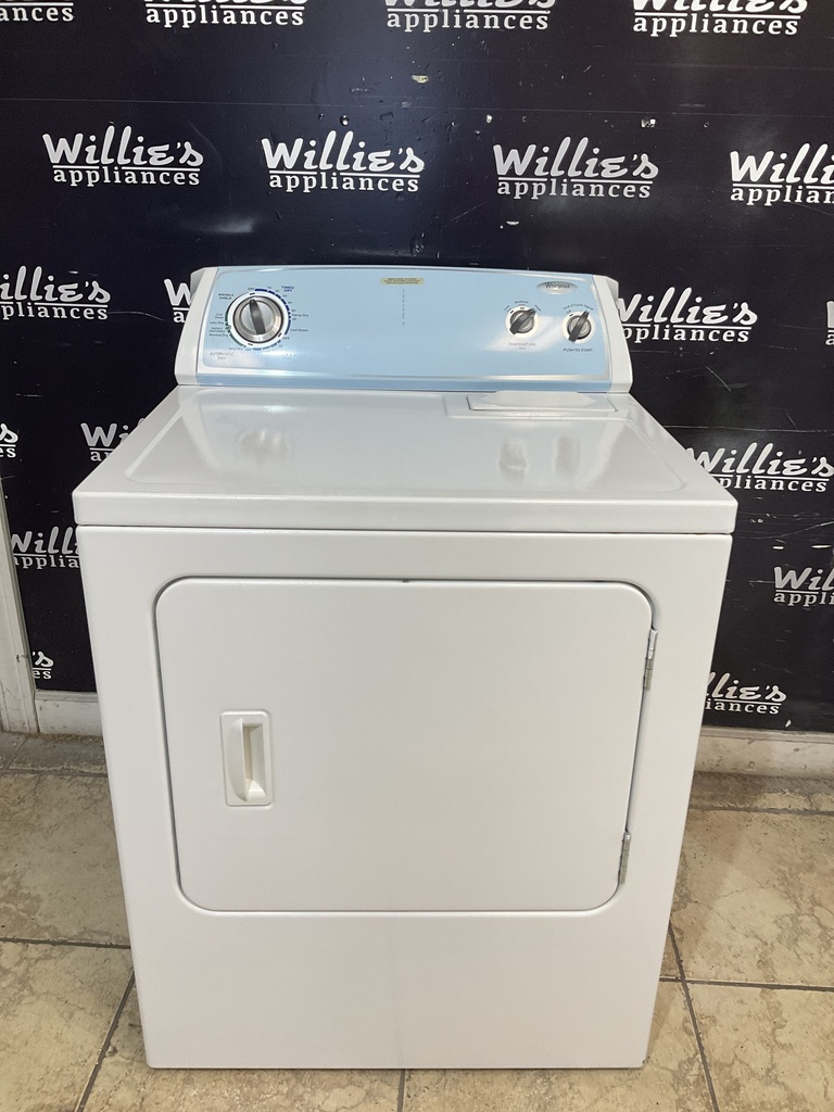 Whirlpool Used Electric Dryer 220volts (30 AMP) 29inches {no cord} (White) 