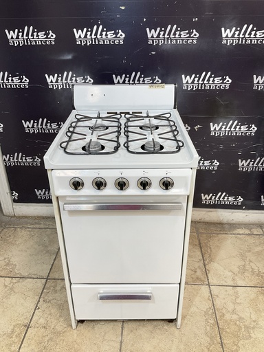 [104018] Frigidaire Used Gas Propane Stove 20inches (White) 