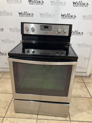 [104035] Whirlpool Used Electric Stove 220volts (40/50 AMP) 30inches {no cord} (Stainless Steel) 