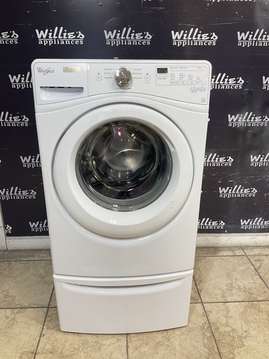 [104046] Whirlpool Used Washer front-load 27inches (White) 