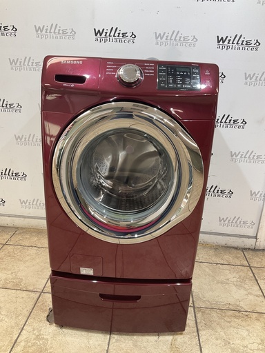 [104038] Samsung Used Washer Front-load 27inches (Merlot) 