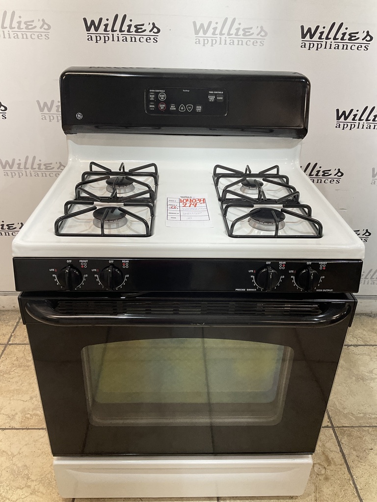 Ge Used Natural Gas Stove 30inches (White)