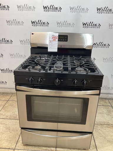 [104052] Kenmore Used Natural Gas Stove 30inches (Stainless Steel)