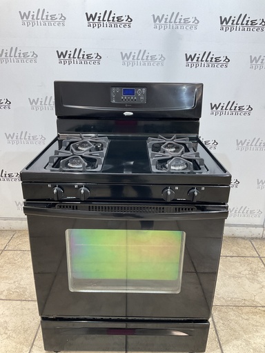 [104069] Whirlpool Used Natural Gas Stove 30inches (Black) 