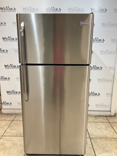 [104051] Frigidaire Used Refrigerator Top and Bottom 30 1/2” x 66” (Stainless Steel) 