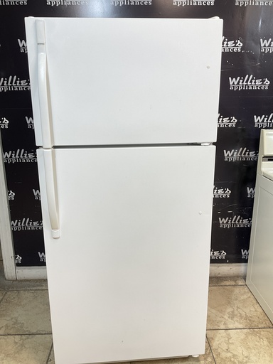 [104085] Kenmore Used Refrigerator Top and Bottom 30x66 (White) 