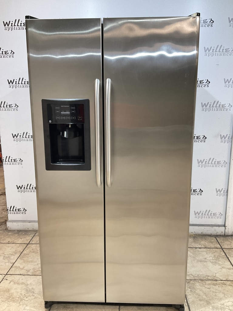 Ge Used Refrigerator Side by side 36x69 1/2” (Stainless steel) 