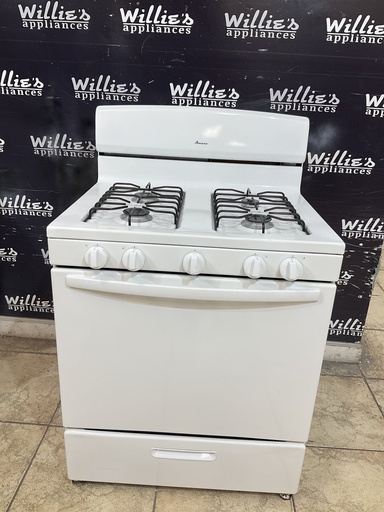 [104095] Amana Used Natural Gas Stove 30inches (White) 