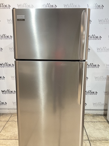 [104110] Frigidaire Used Refrigerator Top and Bottom 30x66 1/2” (Stainless Steel) 