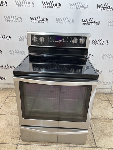 [104142] Whirlpool Used Electric Stove 220volts (40/50 AMP) 30inches {no cord} (Stainless Steel) 