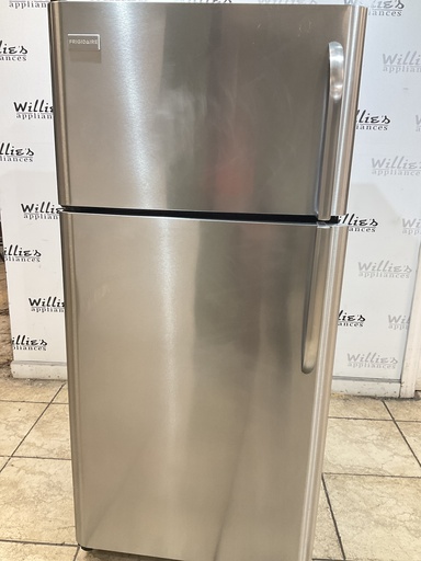 [104152] Frigidaire Used Refrigerator Top and Bottom 30x66 (Stainless Steel) 